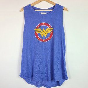 Warner Brothers Blue Wonder Woman Logo Tank Top XL